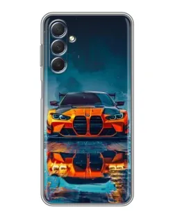 Чохол для Samsung Galaxy M54 (5G) з картинкою «BMW — золота емблема»