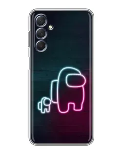 Чехол для Samsung Galaxy M54 (5G) с картинкой «Among Us неон-арт»