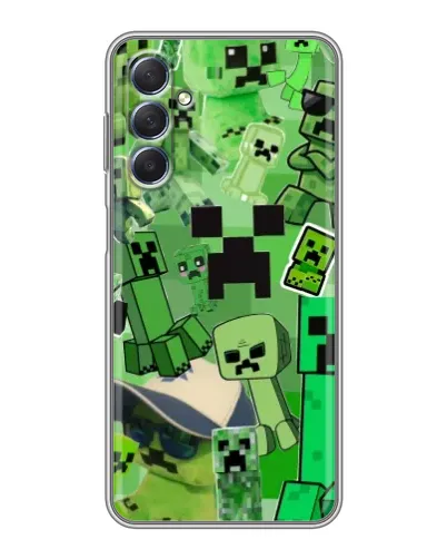 Чехол для Samsung Galaxy M54 (5G) с картинкой «Криперы Minecraft»