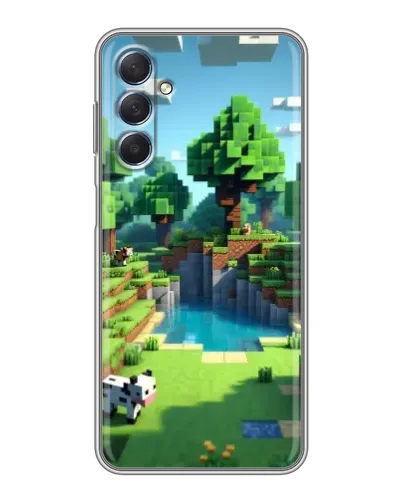 Чехол для Samsung Galaxy M54 (5G) с картинкой «Minecraft летний день»