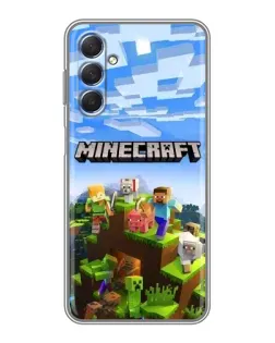Чехол для Samsung Galaxy M54 (5G) с картинкой «Minecraft классический мир»