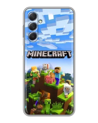 Чехол для Samsung Galaxy M54 (5G) с картинкой «Minecraft классический мир»
