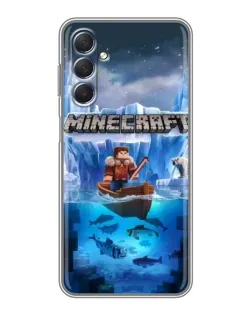 Чехол для Samsung Galaxy M54 (5G) с картинкой «Minecraft ледяной мир»