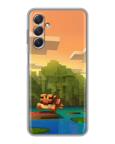Чехол для Samsung Galaxy M54 (5G) с картинкой «Майнкрафт закат солнца»
