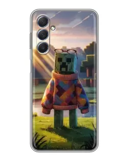 Чехол для Samsung Galaxy M54 (5G) с картинкой «Крипер в свитере»