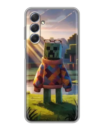Чехол для Samsung Galaxy M54 (5G) с картинкой «Крипер в свитере»