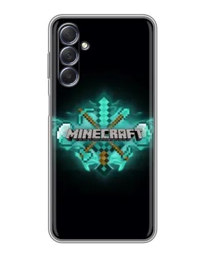 Чехол для Samsung Galaxy M54 (5G) с картинкой «Minecraft Diamond лого»