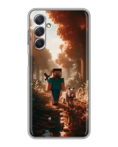 Чехол для Samsung Galaxy M54 (5G) с картинкой «Стив в лесу»