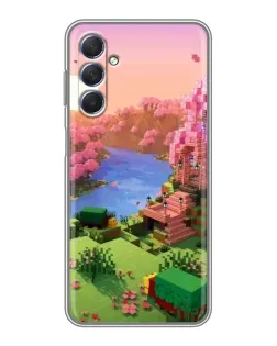 Чехол для Samsung Galaxy M54 (5G) с картинкой «Розовое дерево Minecraft»