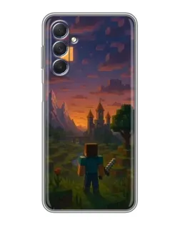 Чехол для Samsung Galaxy M54 (5G) с картинкой «Стив у башни»