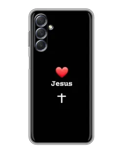 Чехол для Samsung Galaxy M54 (5G) с картинкой «Сердце - Jesus»