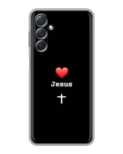 Чехол для Samsung Galaxy M54 (5G) с картинкой «Сердце - Jesus»