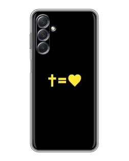 Чехол для Samsung Galaxy M54 (5G) с картинкой «Сердце и Крест»