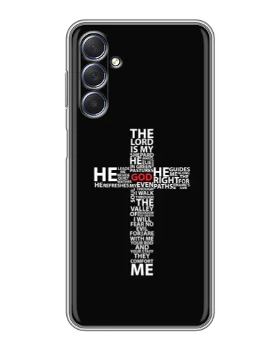 Чехол для Samsung Galaxy M54 (5G) с картинкой «Текстовый крест» Чехол для Samsung Galaxy M54 (5G) с картинкой «Текстовый крест»