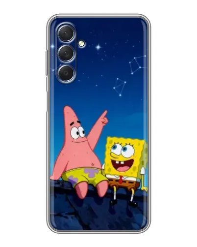 Чехол для Samsung Galaxy M54 (5G) с картинкой «Губка Боб и Патрик ночью» Чехол для Samsung Galaxy M54 (5G) с картинкой «Губка Боб и Патрик ночью»
