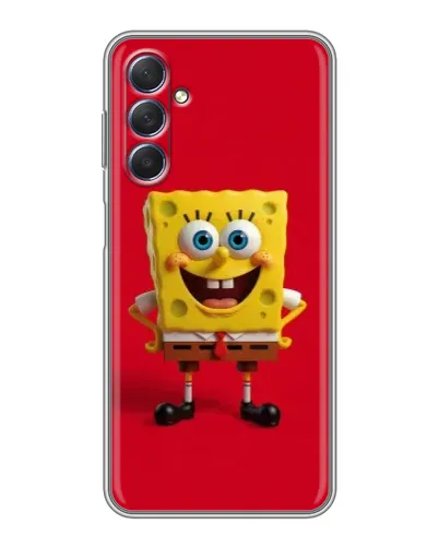 Чехол для Samsung Galaxy M54 (5G) с картинкой «Спанч Боб на красном» Чехол для Samsung Galaxy M54 (5G) с картинкой «Спанч Боб на красном»