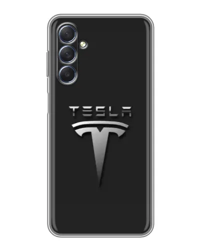 Чехол для Samsung Galaxy M54 (5G) с картинкой «Стальной логотип Tesla» Чехол для Samsung Galaxy M54 (5G) с картинкой «Стальной логотип Tesla»