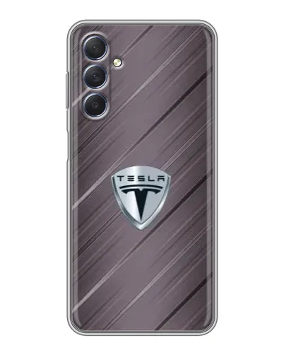 Чехол для Samsung Galaxy M54 (5G) с картинкой «Металлическая текстура Tesla» Чехол для Samsung Galaxy M54 (5G) с картинкой «Металлическая текстура Tesla»