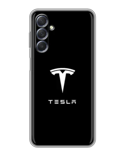 Чехол для Samsung Galaxy M54 (5G) с картинкой «Tesla White Logo» Чехол для Samsung Galaxy M54 (5G) с картинкой «Tesla White Logo»