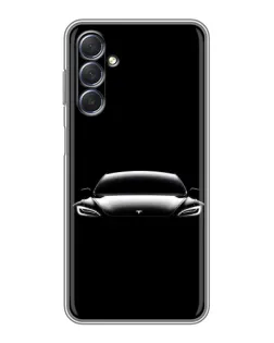 Чехол для Samsung Galaxy M54 (5G) с картинкой «Фары Tesla Night»