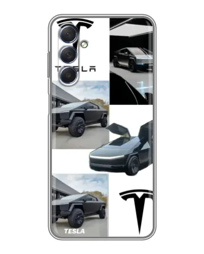 Чехол для Samsung Galaxy M54 (5G) с картинкой «Коллаж Cybertruck Tesla» Чехол для Samsung Galaxy M54 (5G) с картинкой «Коллаж Cybertruck Tesla»