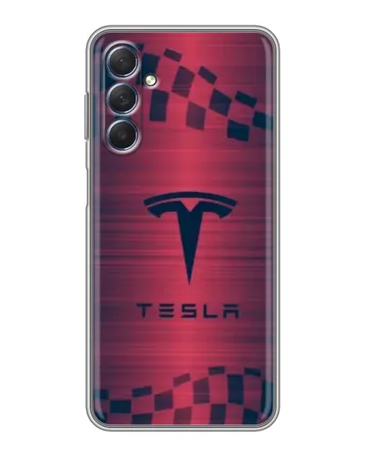 Чехол для Samsung Galaxy M54 (5G) с картинкой «Тесла красный карбон» Чехол для Samsung Galaxy M54 (5G) с картинкой «Тесла красный карбон»