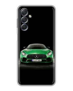 Чехол для Samsung Galaxy M54 (5G) с картинкой «Mercedes — неоновый лого»
