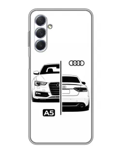 Чехол для Samsung Galaxy M54 (5G) с картинкой «Audi — контрастный дизайн»