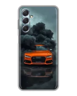 Чехол для Samsung Galaxy M54 (5G) с картинкой «Audi в облаках дыма»