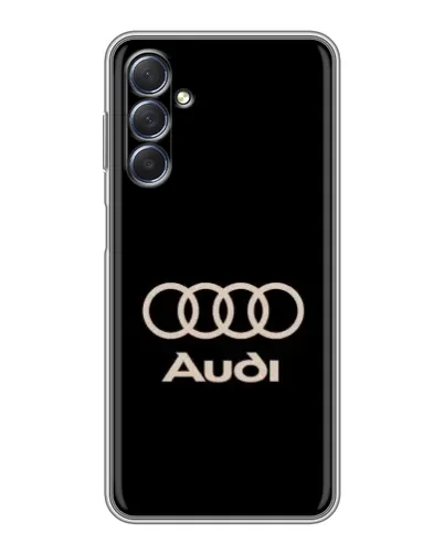 Чехол для Samsung Galaxy M54 (5G) с картинкой «Audi — золотой логотип»