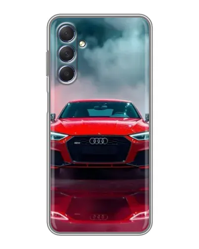 Чехол для Samsung Galaxy M54 (5G) с картинкой «Audi RS — красный стиль»