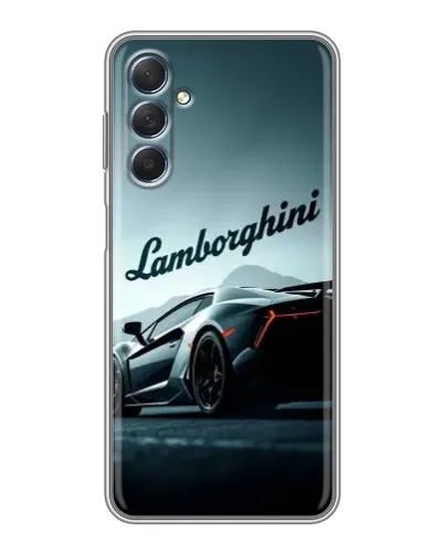 Чехол для Samsung Galaxy M54 (5G) с картинкой «Классическая надпись Lamborghini»