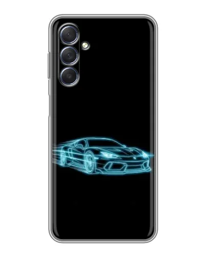 Чехол для Samsung Galaxy M54 (5G) с картинкой «Неоновый контур Lamborghini»