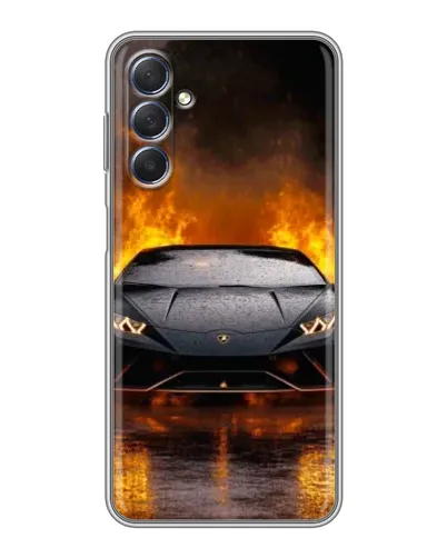 Чехол для Samsung Galaxy M54 (5G) с картинкой «Lamborghini в огне»