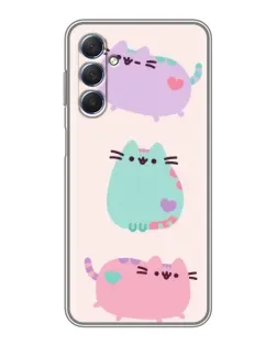 Чехол для Samsung Galaxy M54 (5G) с картинкой «Pusheen трио»