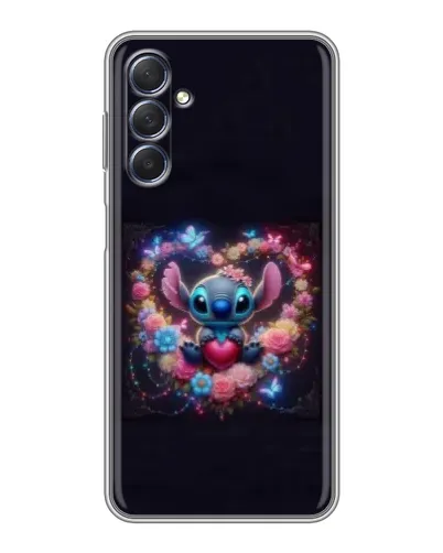 Чехол для Samsung Galaxy M54 (5G) с картинкой «Stitch в цветах»