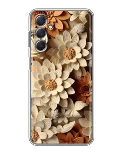 Чохол для Samsung Galaxy M54 (5G) з картинкою «Бежевий флористичний декор»