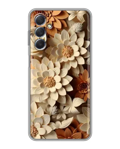 Чохол для Samsung Galaxy M54 (5G) з картинкою «Бежевий флористичний декор»