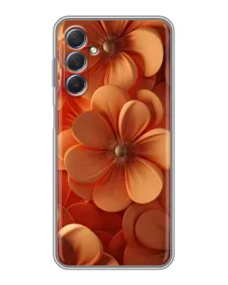 Чохол для Samsung Galaxy M54 (5G) з картинкою «Помаранчева макро квітка»