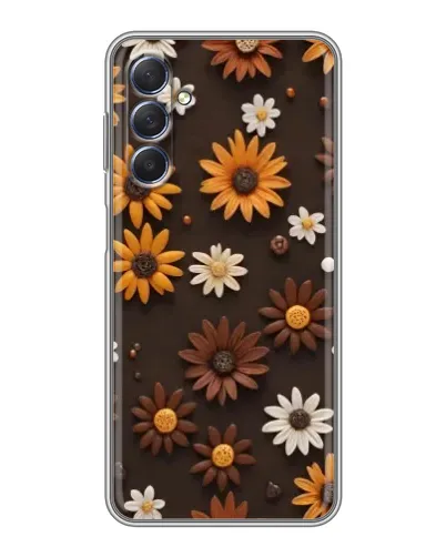 Чохол для Samsung Galaxy M54 (5G) з картинкою «Візерунок з маленьких соняшників»