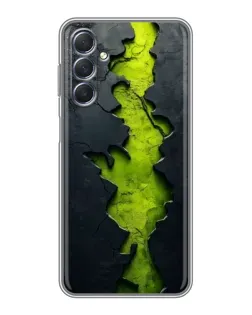 Чехол для Samsung Galaxy M54 (5G) с картинкой «Салатовый разлом скалы»