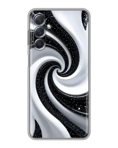 Чехол для Samsung Galaxy M54 (5G) с картинкой «Черно-белая спираль»