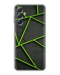 Чехол для Samsung Galaxy M54 (5G) с картинкой «Зеленые геометрические линии»