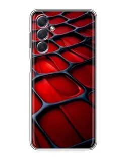 Чехол для Samsung Galaxy M54 (5G) с картинкой «Красная глянцевая сетка»