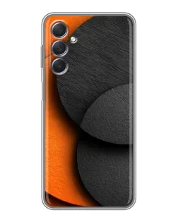 Чехол для Samsung Galaxy M54 (5G) с картинкой «Геометрия оранжевых кругов»