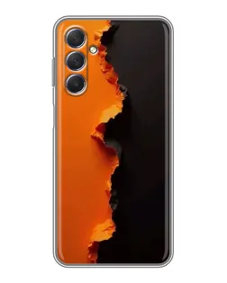 Чехол для Samsung Galaxy M54 (5G) с картинкой «Оранжевый разлом»
