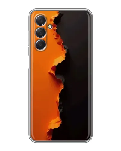 Чехол для Samsung Galaxy M54 (5G) с картинкой «Оранжевый разлом»