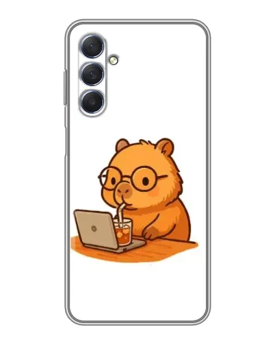 Чехол для Samsung Galaxy M54 (5G) с картинкой «Капибара с ноутбуком» Чехол для Samsung Galaxy M54 (5G) с картинкой «Капибара с ноутбуком»