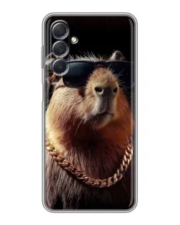 Чехол для Samsung Galaxy M54 (5G) с картинкой «Капибара золотая цепь»