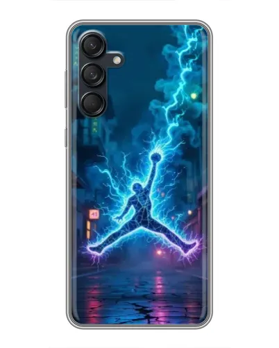 Чехол для Samsung Galaxy M55 5G с картинкой «Jordan Gold Jumpman»